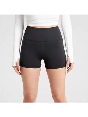 Athleta Ultimate Shortie Shorts, Black, XL